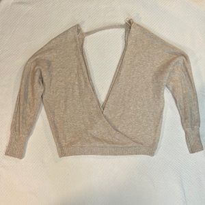 Tan Crisscross Sweater